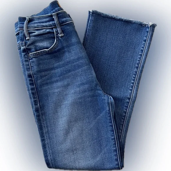 MOTHER The Hustler High-Rise Ankle Fray Jeans - size 25 - excellent condition - Picture 8 of 10